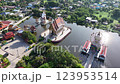 Aerial view of Wat Plai Laem in koh Samui island, Thailand 123953514