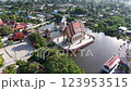 Aerial view of Wat Plai Laem in koh Samui island, Thailand 123953515