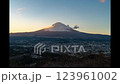 富士山の夕暮れと御殿場市の夜景タイムラプス 123961002