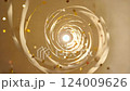 隧道向上移動和星形五彩紙屑 124009626
