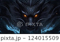 A video of a dark black dragon silently approaching 124015509