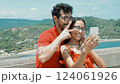 couple, selfie, vacation 124061926