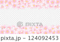 桜 フレーム 上下 背景透過 124092453