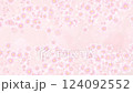 桜　上下　ゆっくり中央へ　光　淡いピンク背景 124092552