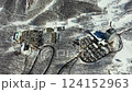Aerial view from above Minakami Onsen 124152963