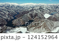Aerial view from above Minakami Onsen 124152964