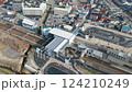 Dynamic aerial shot of the new Nishitakaya station building 124210249