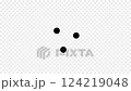 animation of dots loading progress indicator with rotating triangle shape 124219048