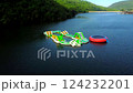 Flights over a high-altitude lake.  124232201
