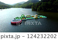 Flights over a high-altitude lake.  124232202