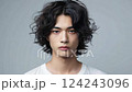 Handsome, cool guy, moving his head 124243096