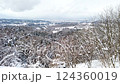 石川県金沢市　雪景色の医王山  124360019