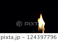 Flames are burning isolated on a black background. Concept of particles, sparkles, flame and light. 124397796