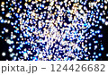 ループ動画_リズムに合わせ輝くスパークルなパーティクル背景映像 124426682
