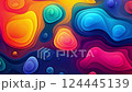 Colorful gradient blob pattern abstract background 124445139