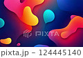 Colorful gradient blob pattern abstract background 124445140
