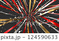 Party crackers, red gold silver, 4K, with alpha, set 124590633