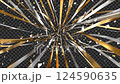 Party crackers, gold and silver, 4K, with alpha, set 124590635