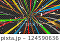 Party crackers, colorful, 4K, with alpha, set 124590636