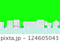 街を歩く人々(グリーンバック) 124605043