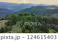Sunset over the Carpathian Mountains, Ukraine. 124615403