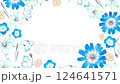 Spring/Summer flower background frame watercolor illustration loop video 124641571