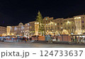 Linz christmas market at Hauptplatz at night 124733637