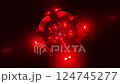 Abstract seamless VJ loop of geometric shapes with vibrant strobe lights 124745277