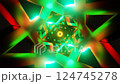 Geometric abstraction and strobe light effects in seamless video loop 124745278