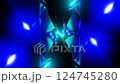Strobe light patterns and changing geometric shapes in seamless loop 124745280