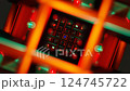 Changing shapes with abstract strobe lights in seamless VJ video loop 124745722