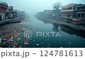 Polluted River Plastic Waste in Urban Waterway - Environmental Problem 124781613