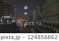 Doha, Qatar-December 4 2022: Qarnevale Quartier in Qanat Quartier , the pearl, Doha Qatar night shot during FIFA World Cup Qatar 2022 124856662