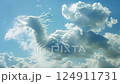 空に浮かぶ雲の形の龍 124911731