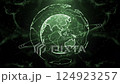 Loop Digital Earth Background Pattern 2 Green 124923257
