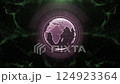 Loop Digital Earth Background Pattern 3 Purple 124923364