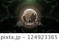 Loop Digital Earth Background Pattern 3 Brown 124923365