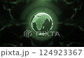 Loop Digital Earth Background Pattern 3 Green 124923367