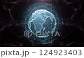 Loop Digital Earth Background Pattern 4 Blue 124923403