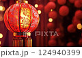 Close-up of Chinese style red lantern 124940399