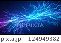 Abstract image of glowing blue lines in digital space 124949382