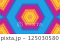 Bright iridescent background, throbbing abstract colorful polygon pattern 125030580
