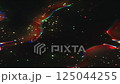 High-quality video: Background material: 3DCG illustrations and icons moving around on a black background Video: 4K, 60 fps 125044255