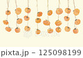 Watercolor animation of dried persimmons swaying in the wind 125098199