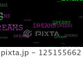 A visually captivating word art composition featuring the term dreams  125155662