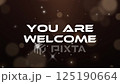 Elegant Welcome Text on Dark Background with Bokeh Lights. You are welcome intro message with futuristic fonts. 125190664