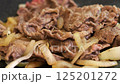 Meat onion cooking image 125201272