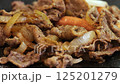 Meat onion cooking image 125201279