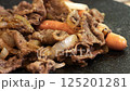 Meat onion cooking image 125201281