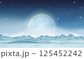 星空山中漂浮的月亮 - 可循環添加文字的背景資料 125452242